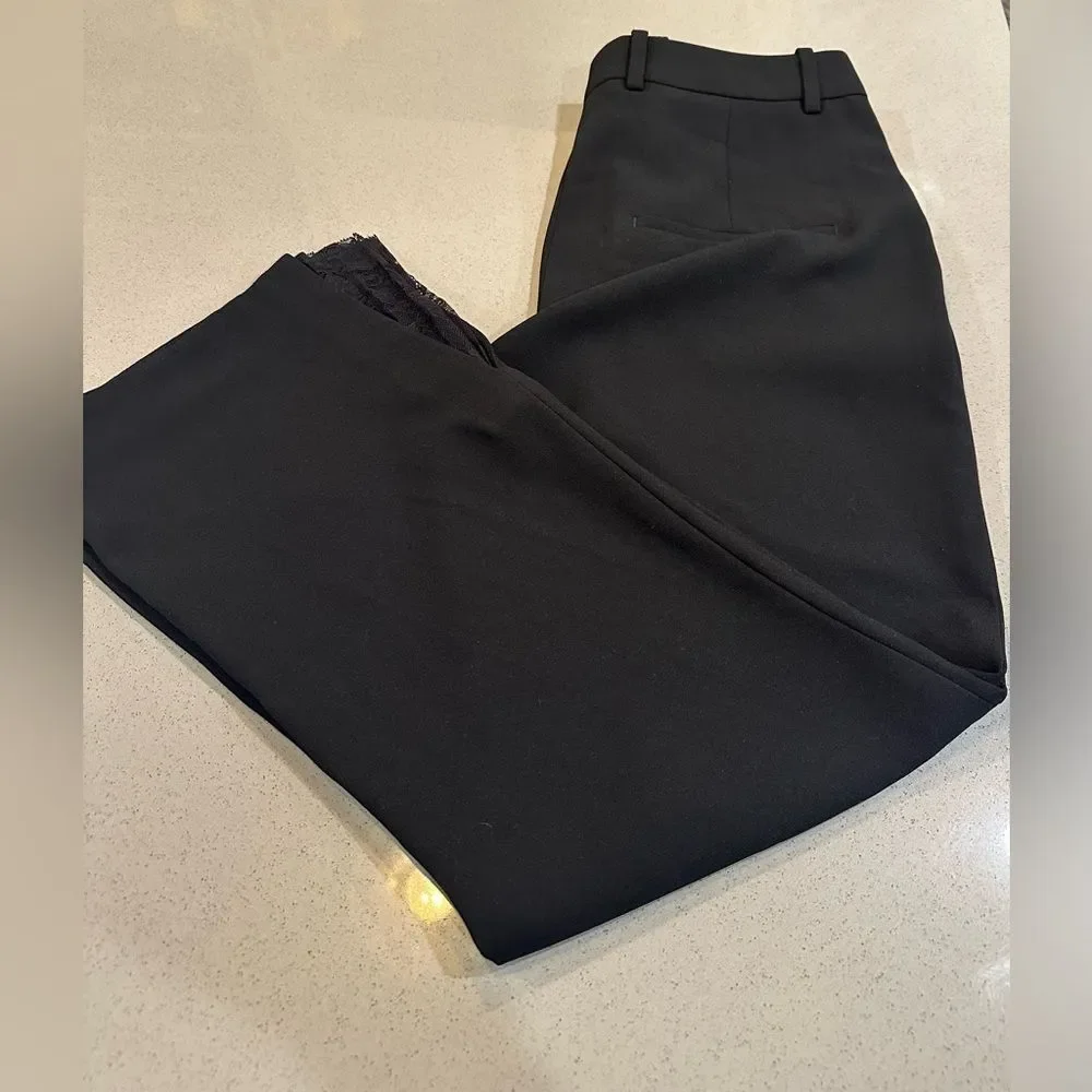 The Kooples Women’s Black Suit Lace Trouser Pants Size 40 - Picture 1 of 11